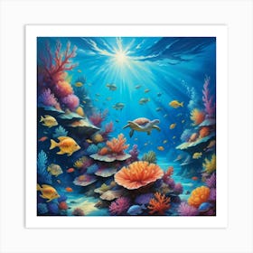 Under The Sea Paintings Art Print 3 Art Print