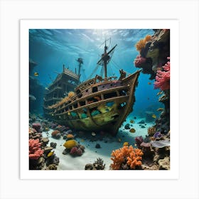 Ship In The Sea 1 Art Print