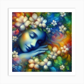 lady sleeping Art Print