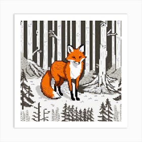 Fox In The Woods 13 Art Print