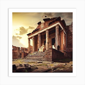 Ancient Ruins Of Pompeii Art Print