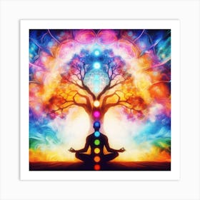 Chakra Tree Art Print