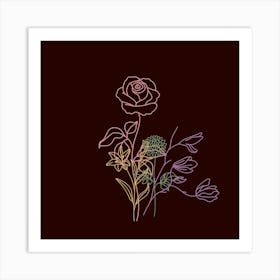 Roses And Flowers Art Print