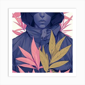 Girl In A Hoodie 1 Art Print