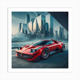 Futuristic Sports Car Art Print