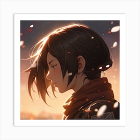 Mikasa AOT Niji Style Art Print