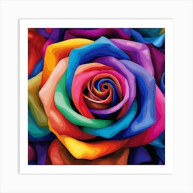 Colorful Rose Art Print