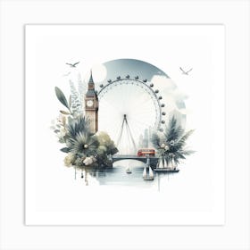 London Eye Art Print