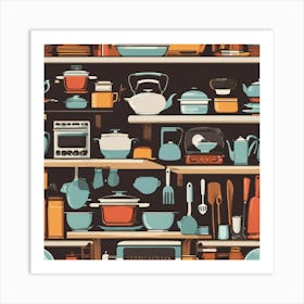 Kitchen Background Art Print