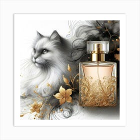 Feline Cat Creative Artwork Illustration 139 Art Print