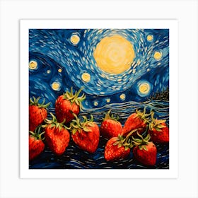 Strawberry Night Art Print