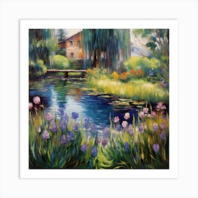 Soft Threads of Spring: Sarah's Impressionist Bliss Art Print