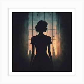 Silhouette Of A Woman 3 Art Print