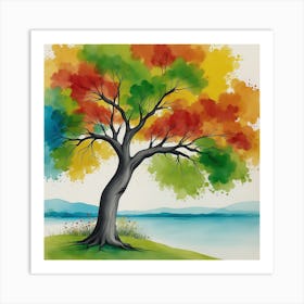 Autumn Tree Art Print