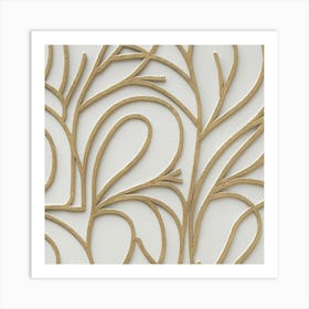 Abstract Gold Leaf Art Print