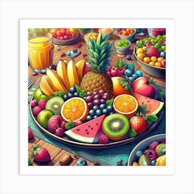 A colourful fruits 2 Art Print