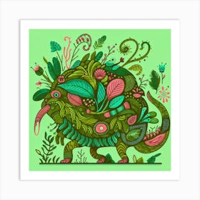 Doodle Dinosaur Art Print