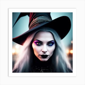 Witch In A Hat Art Print