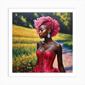 'Pink Girl' Art Print