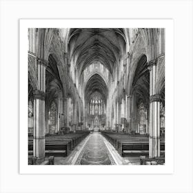 Inside Of A Cathedral Art Print