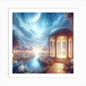 Gazebo At Night Art Print