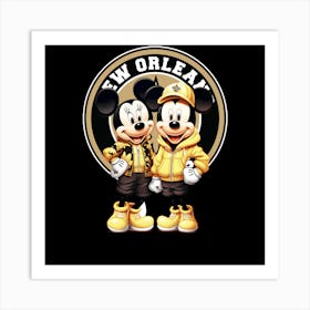 Mickey And Minnie New Orleans Art Print