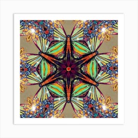 Butterfly Mandala 5 Art Print