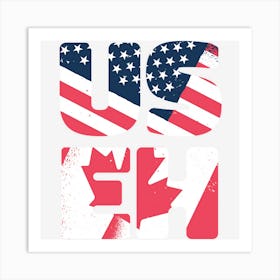 Us Canada Expressions Art Print