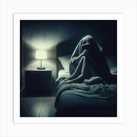 Dark Night In Bed Art Print