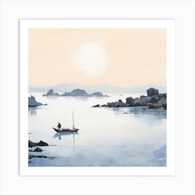 Man In A Boat Art Print