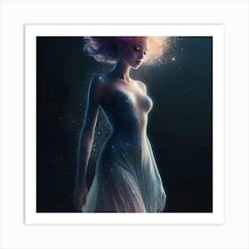 Girl In A Dress Art Print