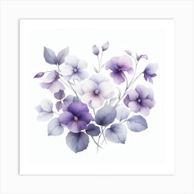 Violets 3 Art Print