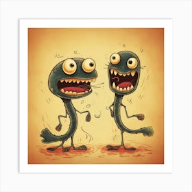 Two Monsters Art Print