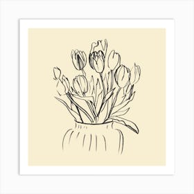 Tulips In Vase Amsterdam Art Print