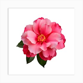 Pink Camellia Flower Art Print