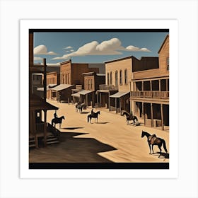 Western Town 3 Art Print