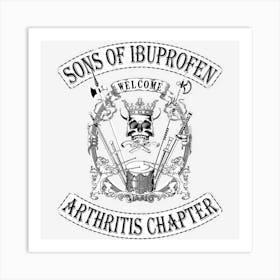 Sons Of Ibuprofen Arthritis Chapter Funny Old Biker Art Print