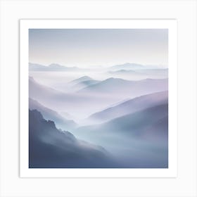 Landscape With Fog Art Print