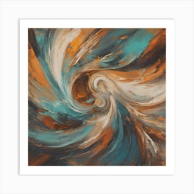 Abstract Swirl Painting ( Bohemian Design ) Art Print