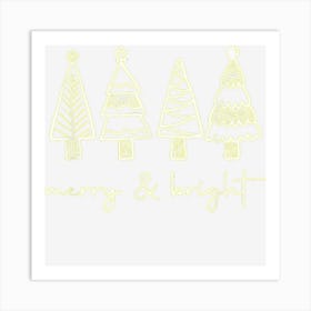 Minimalistic Christmas Trees Design 1 Art Print