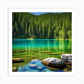 Lake In The Mountains 13 Art Print