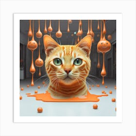 Orange Cat Art Print