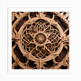 Ornate wooden carving 14 Art Print