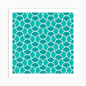 Teal Pattern Art Print