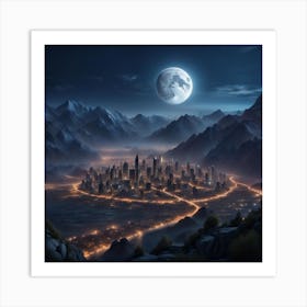 City At Night Art Print