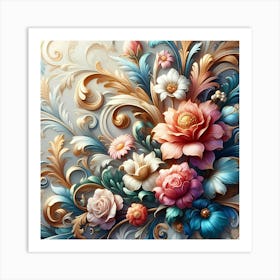 Floral Wallpaper 4 Art Print