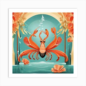 Crab In The Water 1 Art Print