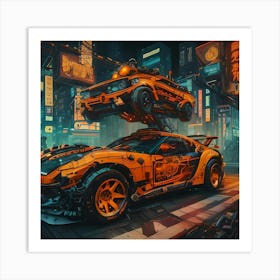 Pumpkin Car (Cyberpunk34) Art Print