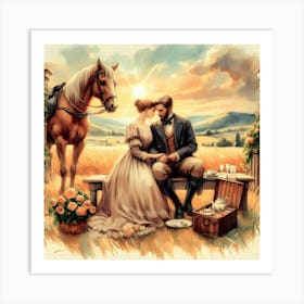 Victorian Picnic 1 Art Print