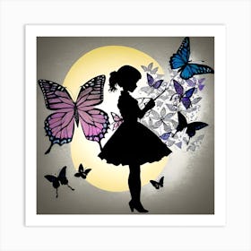 Butterfly Girl 6 Art Print